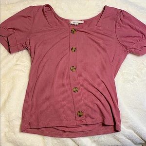 Pink Rose cropped shirt